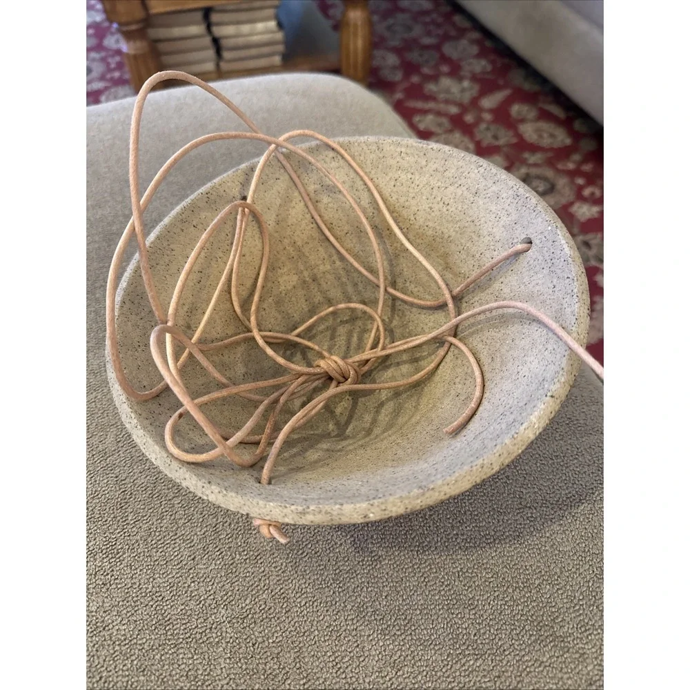Vintage Handmade Hanging Planter Signed 8